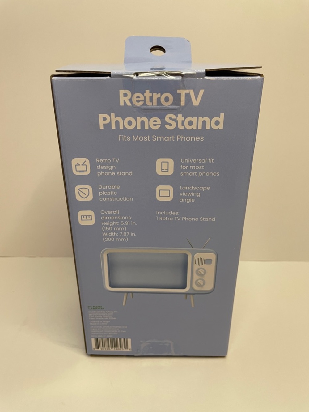 NIB Retro TV Phone Stand - Light Blue - Picture 2 of 3